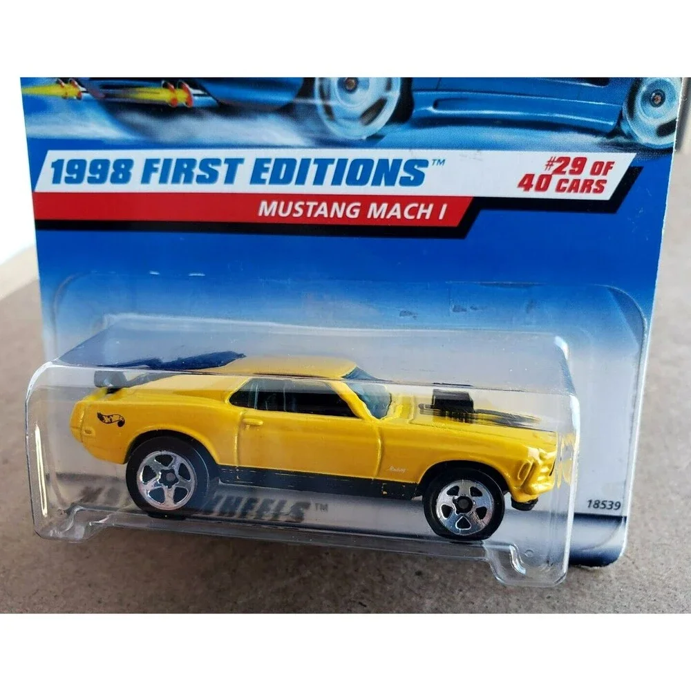 Hot Wheels FORD '70 MUSTANG MACH I Yellow 1998 First Editions 29/40 1:64 670 5SP